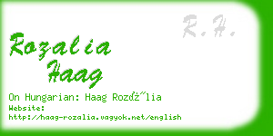 rozalia haag business card